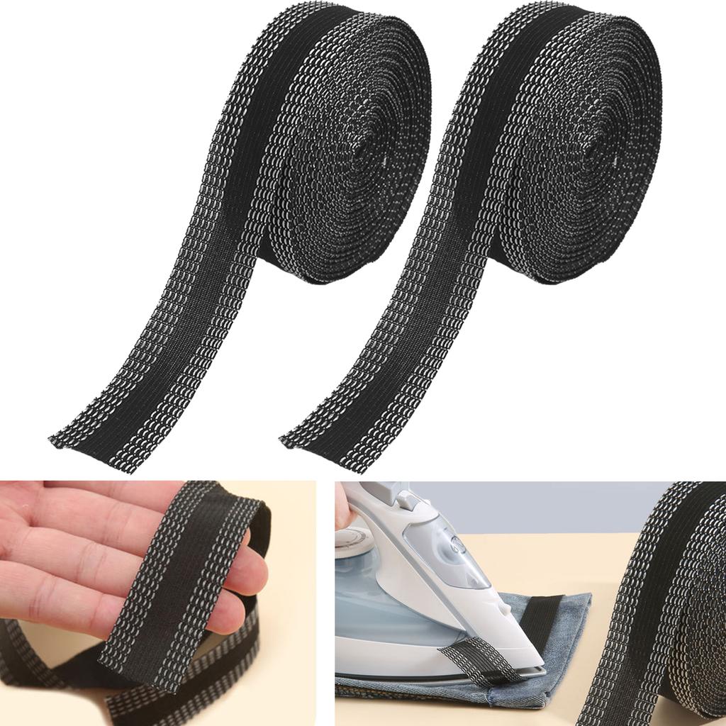 Pants Edge Shorten Self-Adhesive Hemming Tape Iron-on Hem Clothing Tape Pant Mouth Paste 1 Inch x 5.5 Yard Fabric Fusing Hemming