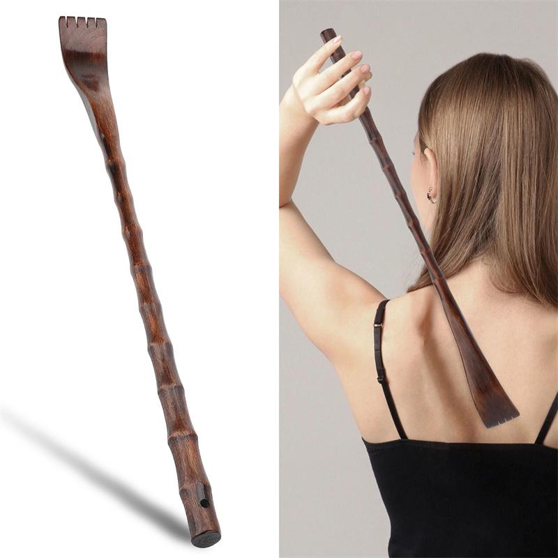 19" Handle Wooden Back Scratcher Massager Back Scratching Rake Householdwooden Body Massage Health Products