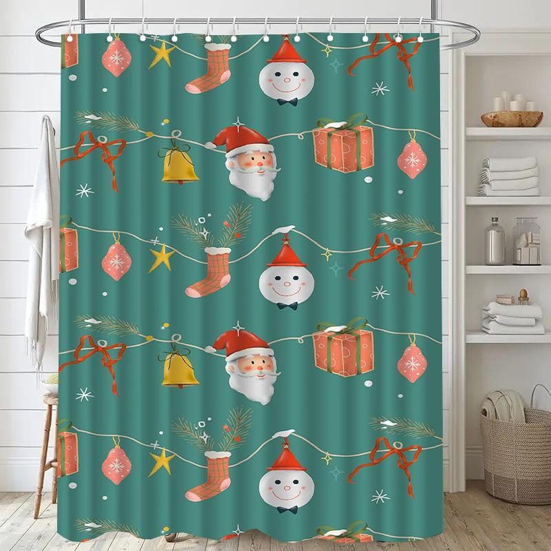 Pumpkin Black Cat Washable Dirt-Resistant Shower Curtain Shower Head waterproof Polyester Bath Curtain For Home Decor