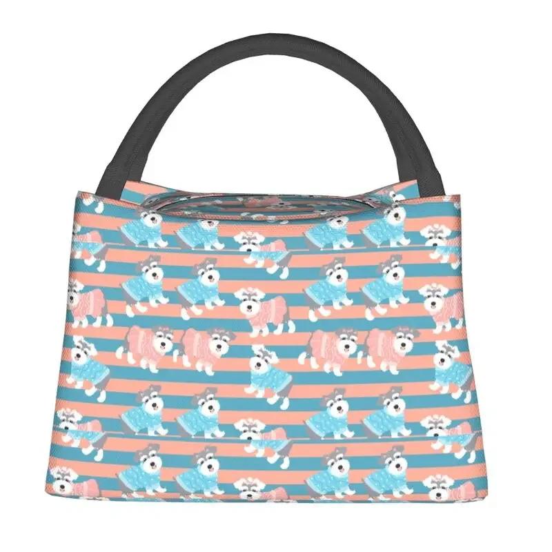Custom Miniature Schnauzer Dog Lunch Bag Women Cooler Thermal Insulated Lunch Box for Office Travel