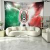 Mexico National Football Team Wall Tapestry Aesthetic Wall Hanging Printed Fabric Blanket Decorative Tapestries for Bedroom Living Room Home Decor