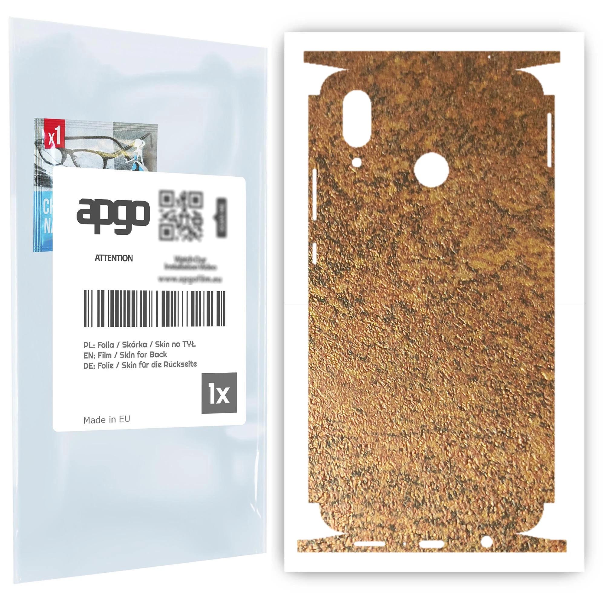 

apgo Protective Skin Sticker for the back+sides compatible with Huawei nova 3, Full Wrap Film, Foil, Vinyl - Pattern Rusty Copper