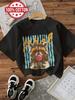 T-shirt Imprimé Ours Drôle Mode 100% Coton T-shirt Graphique Streetwear Femme Col Rond Manches Courtes Haut Tee Vêtements Y2k