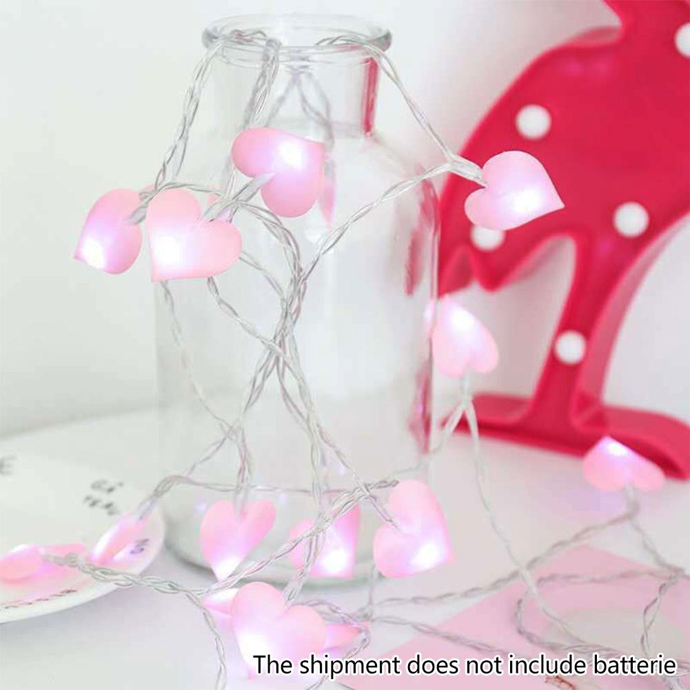 LED Colorful Heart String Lights Romantic Heart Lamp Valentine's Day Party Room Decorations Wedding Decorations