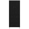 Highboard in Black Oak Look 69.5 x 34 x 180 cm Engineered Wood