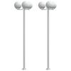 Vidaxl Stojące Lampy Ogrodowe, 2 Szt, Srebrne, 215 Cm, Stal Nierdzewna
