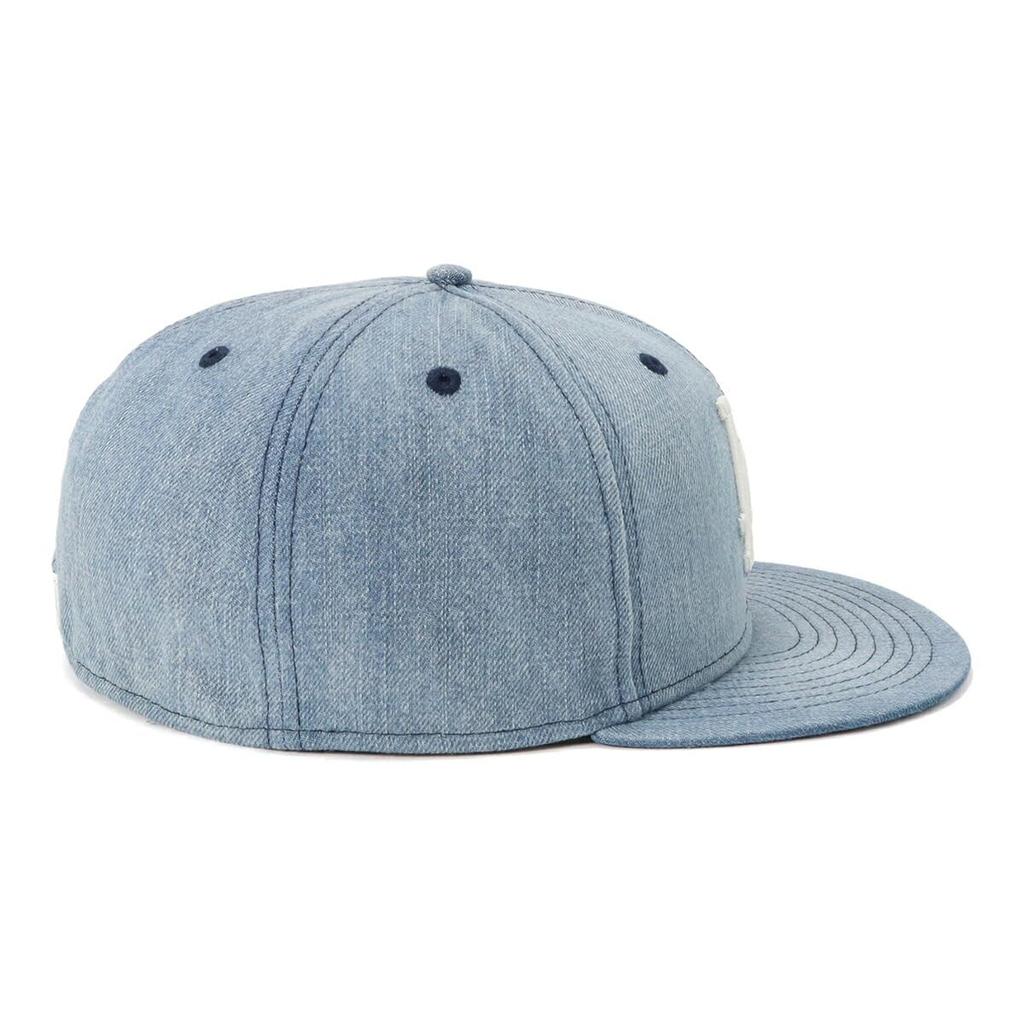 New Era Cap MLB Los Angeles Dodgers Washed Denim Flat Visor 8 5950 LOSDOD WASDEN WHI 25J