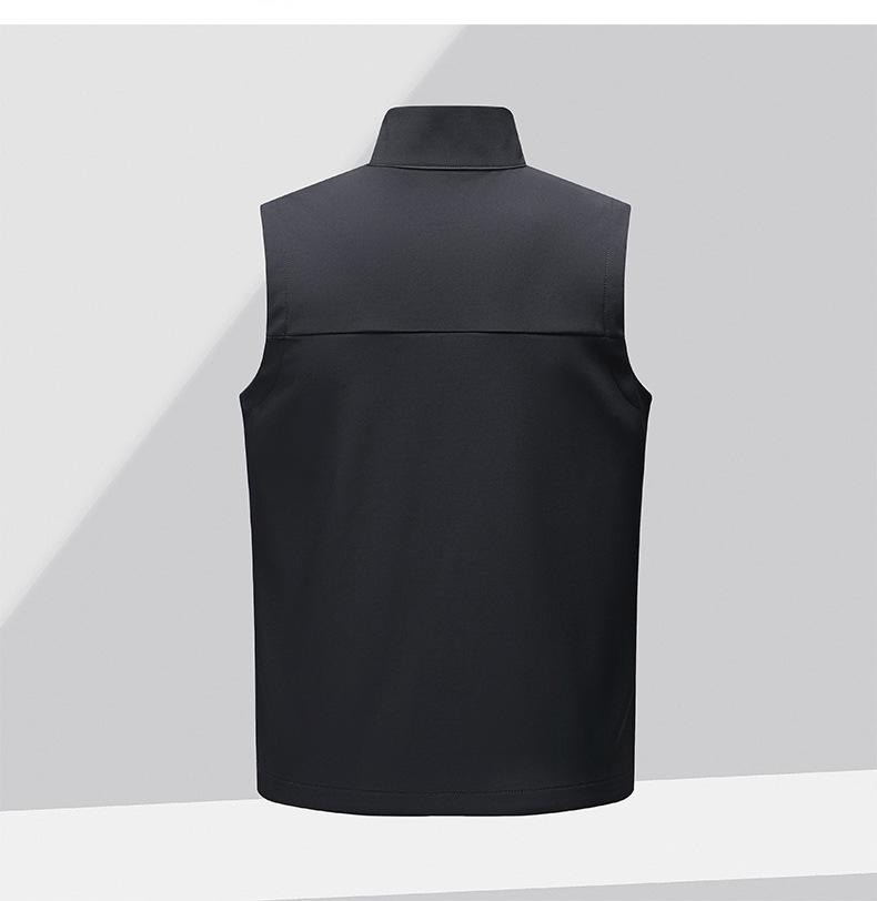 Men's Plus Size Fleece-Lined Soft Shell Sleeveless Vest