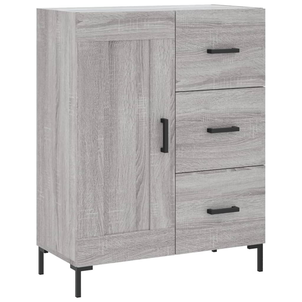 Sideboard in Grey Sonoma 69.5 x 34 x 90 cm engineered wood