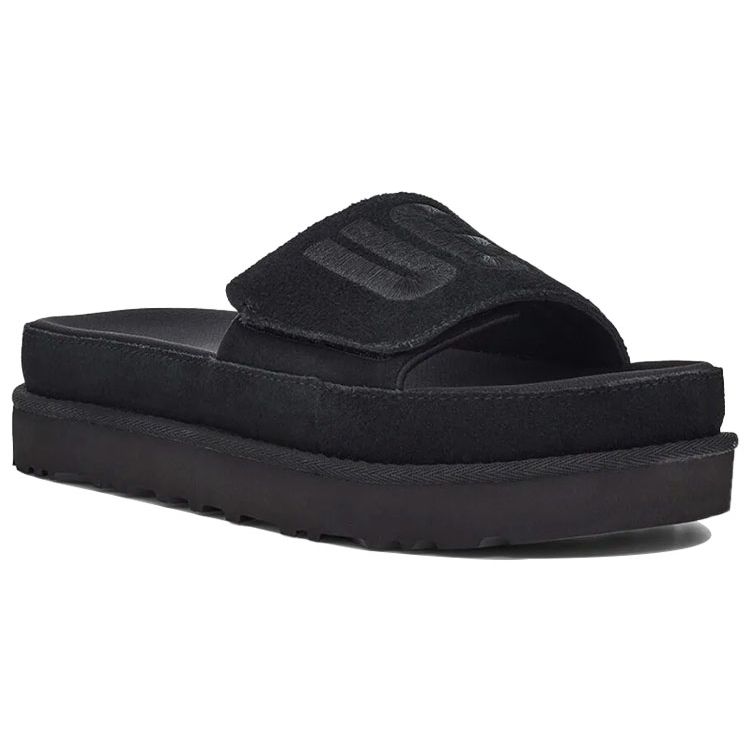 UGG Laton Slide Thick Sole Fashion Sandals Women Sandals Black 1110110-BLK
