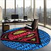 Superuomo (19) Tappeto Rotondo per Ufficio Tappeto Decorativo per Pavimento per Ufficio Camera da Letto Soggiorno e Spazio Domestico