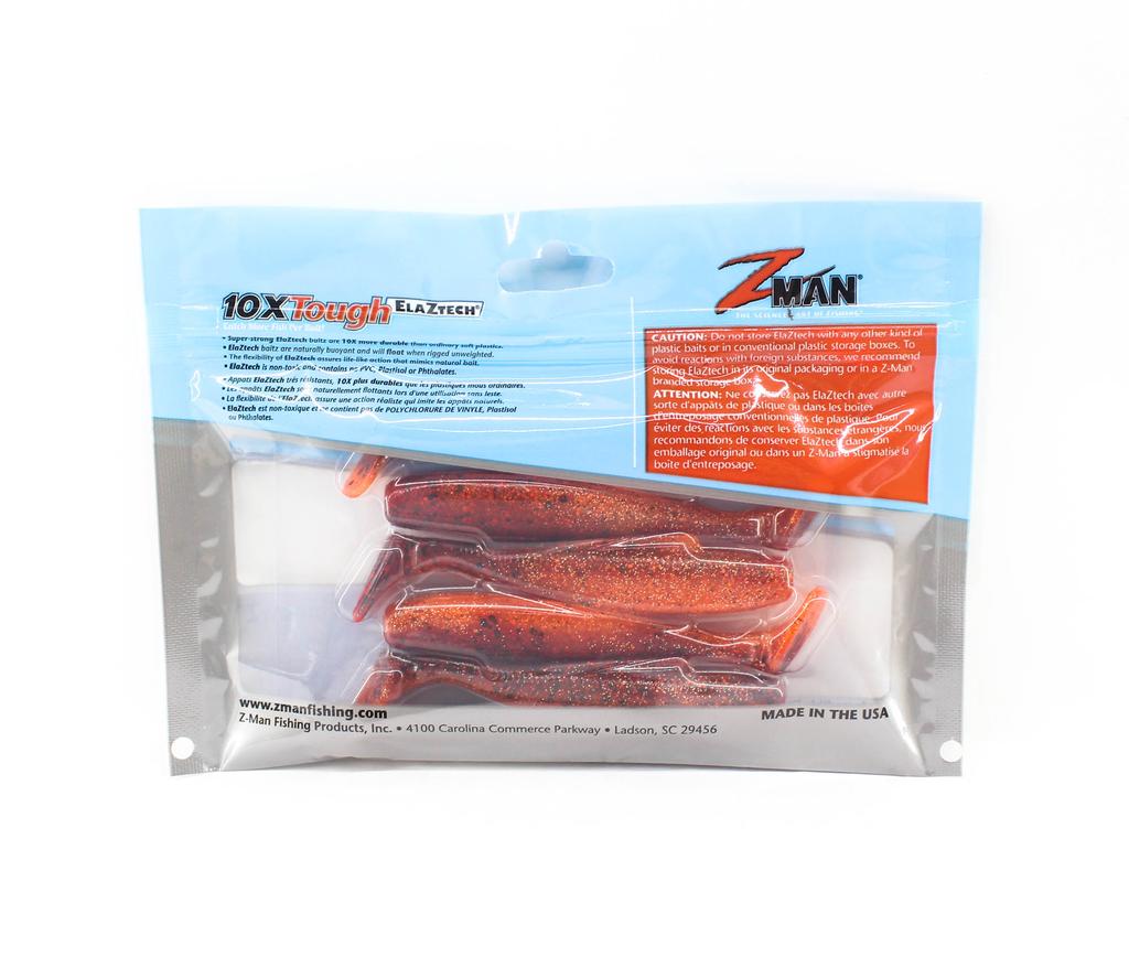 Zman Soft Lure Diezel MinnowZ 4 Inch 5/Pack Fire Craw (9412)