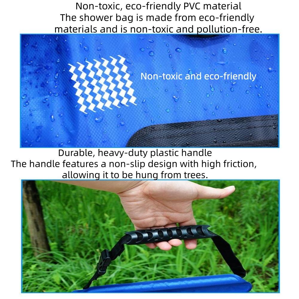 5 Gallon Solar Shower Bag - 20L Portable Camping Shower With Hose & On/Off Shower Head, Solar Heating Bag For Outdoor Hiking, Beach, Travel