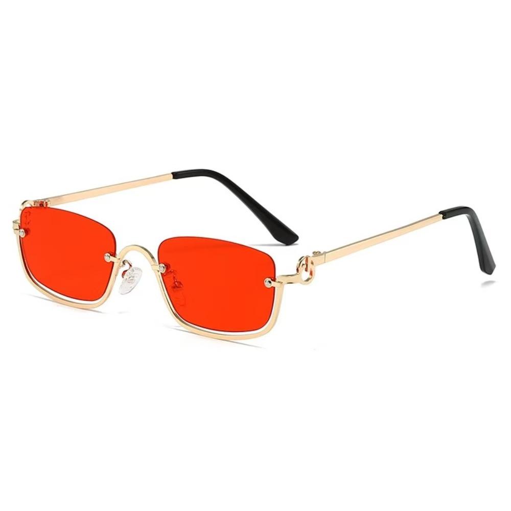 Small Sun Glasses Narrow Shades Eyewear Vintage Square Sunglasses  Unisex