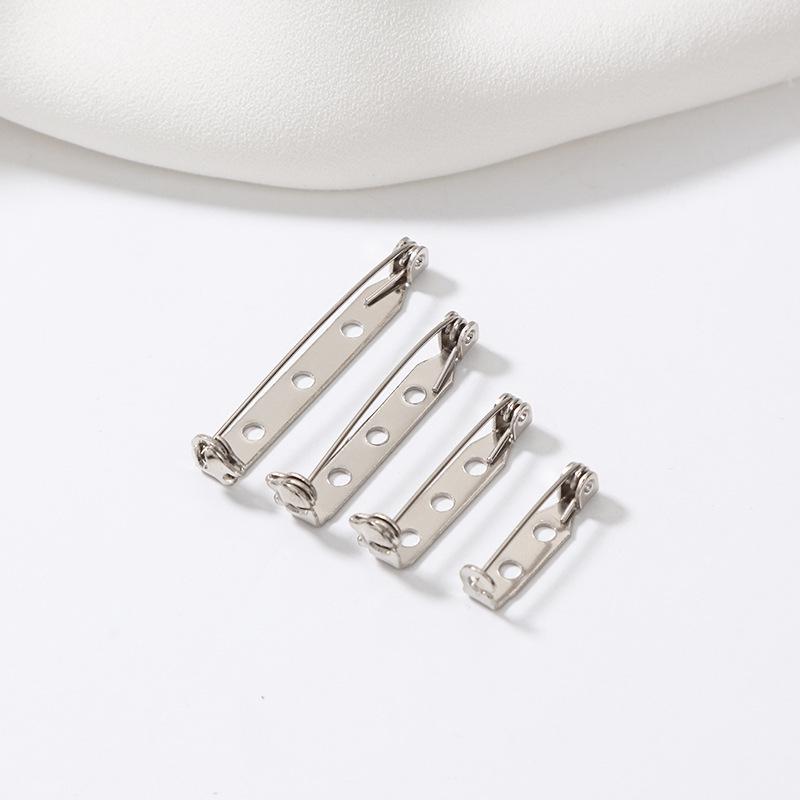 Safety Pin Brooch Base with Locking Head for Handmade DIY Corsage & Sweater Button Accessories