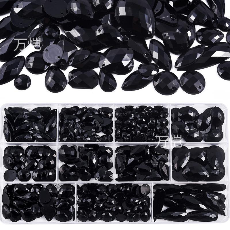 Mixed Shape Imitation Table Double Hole Mesh Hand Seam Drill Acrylic Drill, Special-Shaped Drill Diy Accessorie Flat Bottom Drill Beauty Sticker Drill