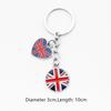 Taška Kabelka Přívěsek na klíče Vynikající kvalita Klíčenka Klíčenka s vlajkou Spojeného království Klíčenka Union Jack Klíčenka GB Britská vlajka Přívěsek ve tvaru srdce