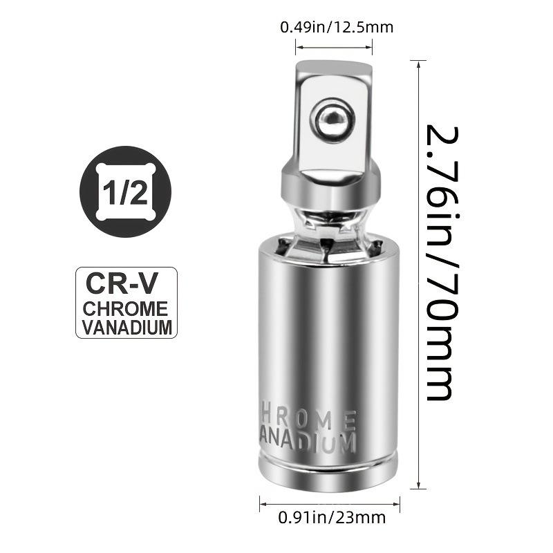 Universal Joint Socket & Fly Set: 1/4", 3/8", 1/2" Ratchet Angle Extension Bar Adapter
