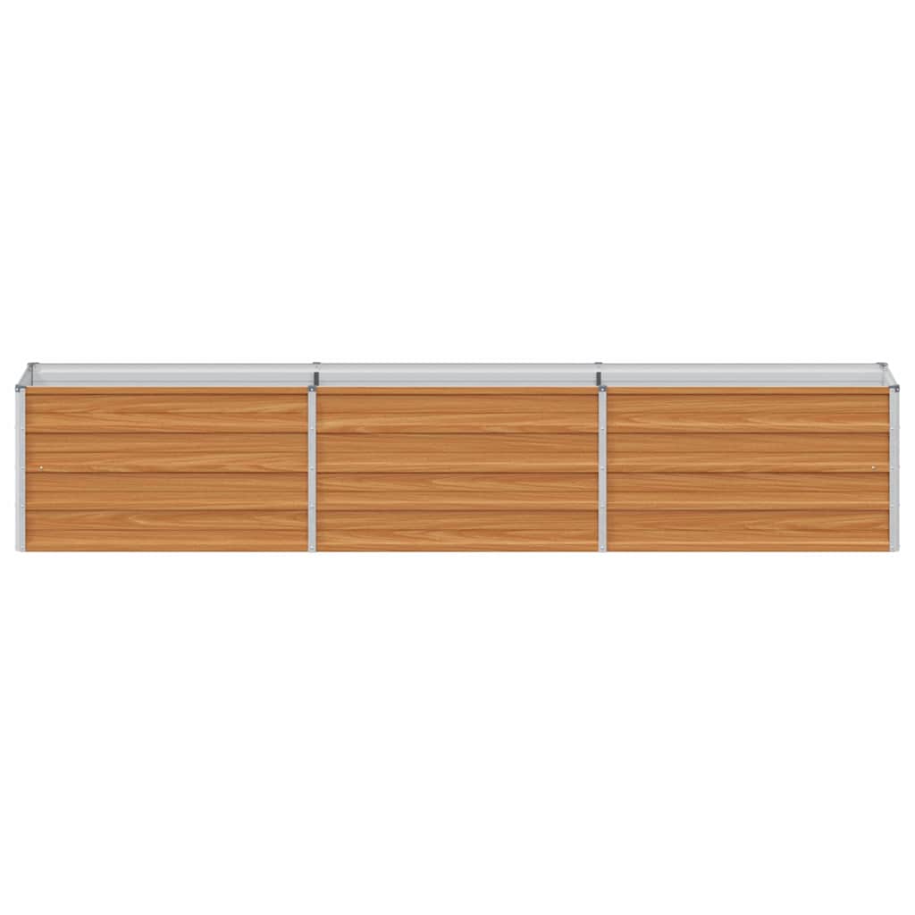 Raised Bed Light Brown 240 x 40 x 45 cm Galvanized Steel