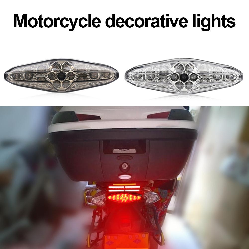 Motorcycle LED Tail Light Rear Brake Lamp 12V High Low Red Stop Signals Universal For Dirt Street Bike Scooter Motorbike