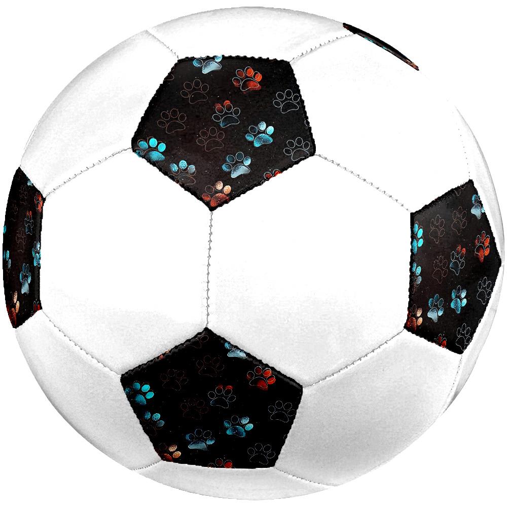1PC Colorful Paw Prints Soccer Ball Size 5 Football Machine Sewn Indoor/Outdoor Universal Football W105