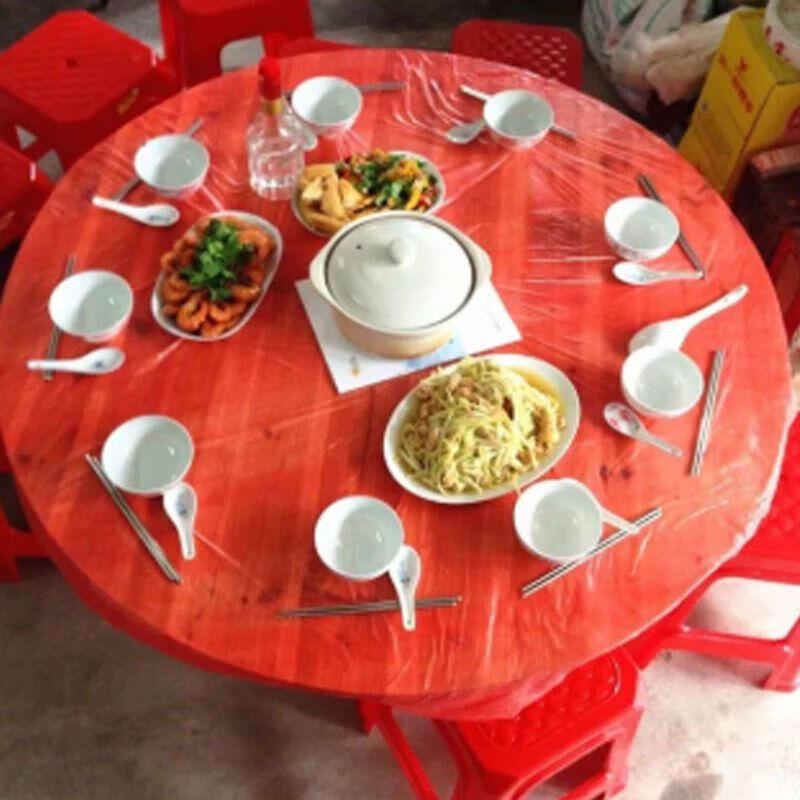 JingJingRS Thickened Disposable Plastic Tablecloth