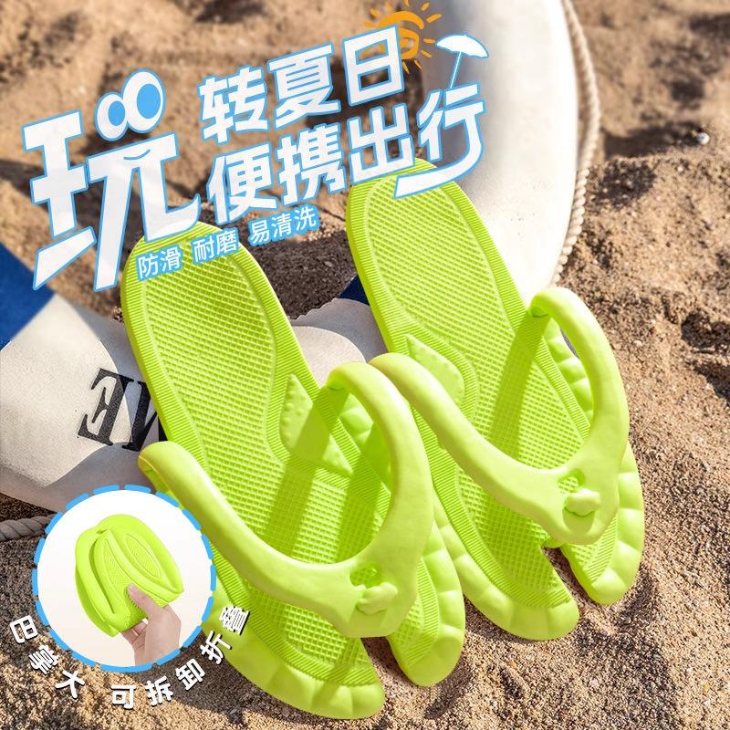Portable Non-Slip Folding Travel Flip-Flops for Couples – Ideal for Beach, Hotel, and Influencer Use