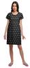 Moomaya Cotton Lace Neckline Sleepwear For Women Button Placket Nightdress