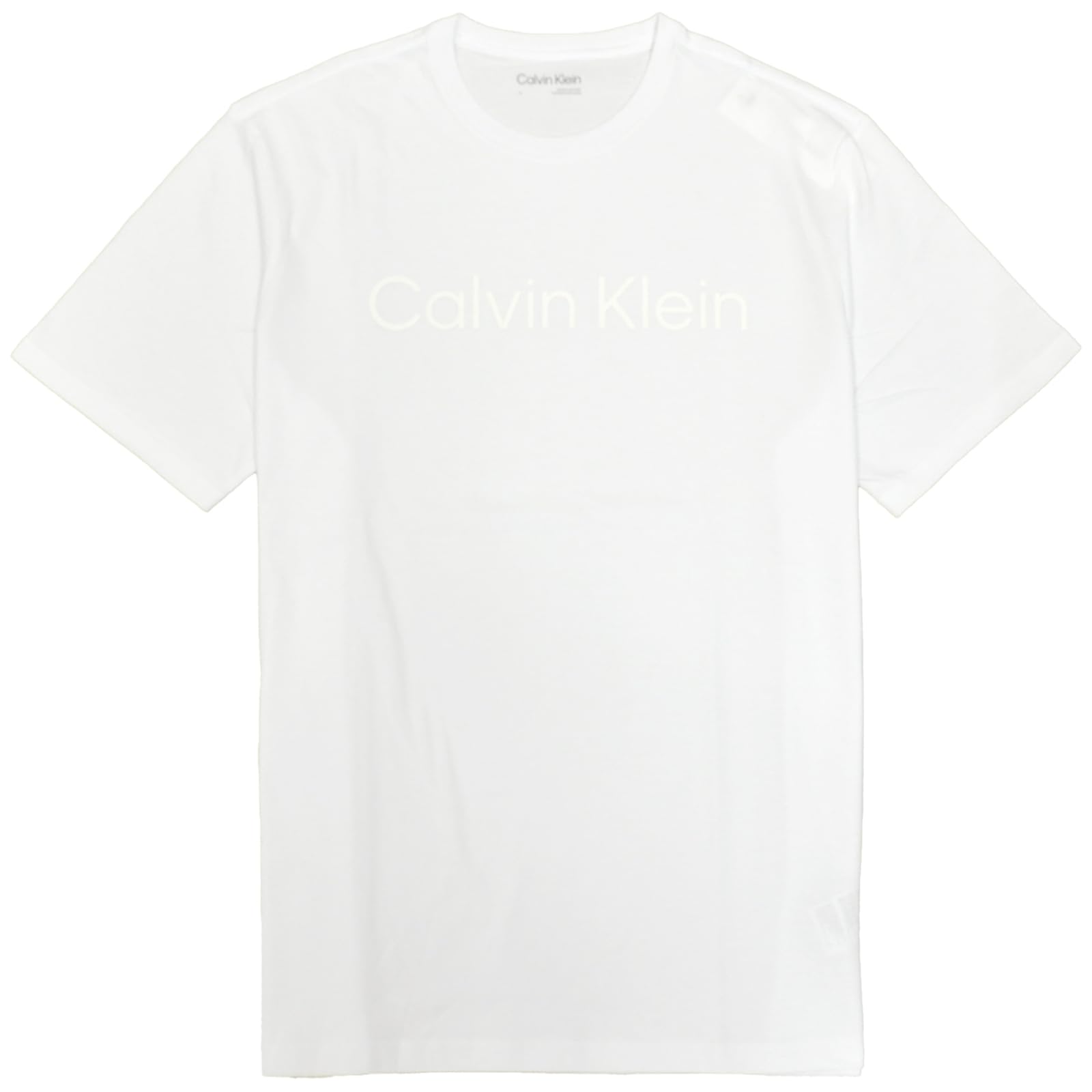 

Calvin Klein Crew Neck Short Sleeve with 3D Size M [Calvin Klein] Men s T-Shirt Logo, White, [Used] белый