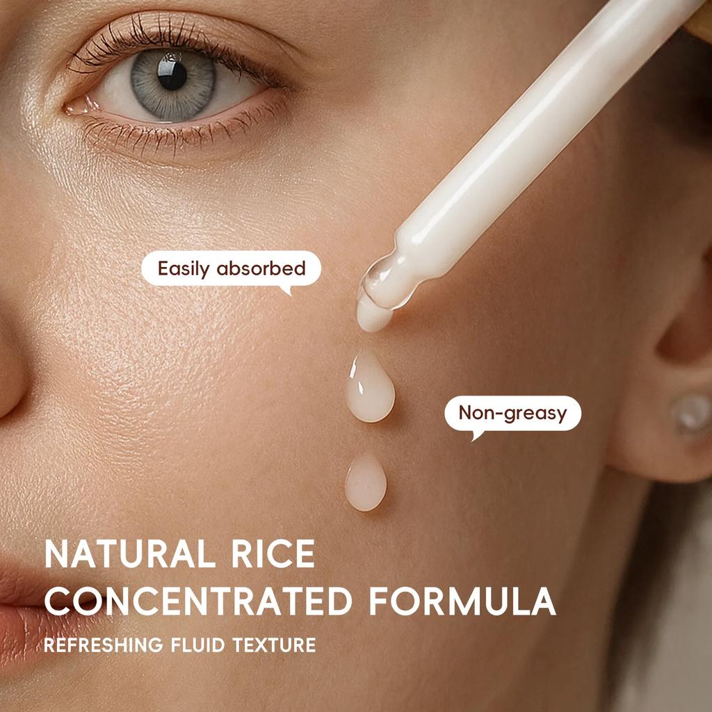 Rice Glow Facial Essence 17ml Hydrating Moisturizer Nourishes Brightens Skin Tone Natural Extract Serum Sensitive Skin