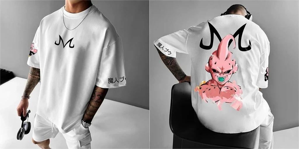 2026 Hot Selling Fashion Dragon Ball Summer Mens Tshirt Japanese Anime Adult Friends Wear Together Short Sleeved Plus Size