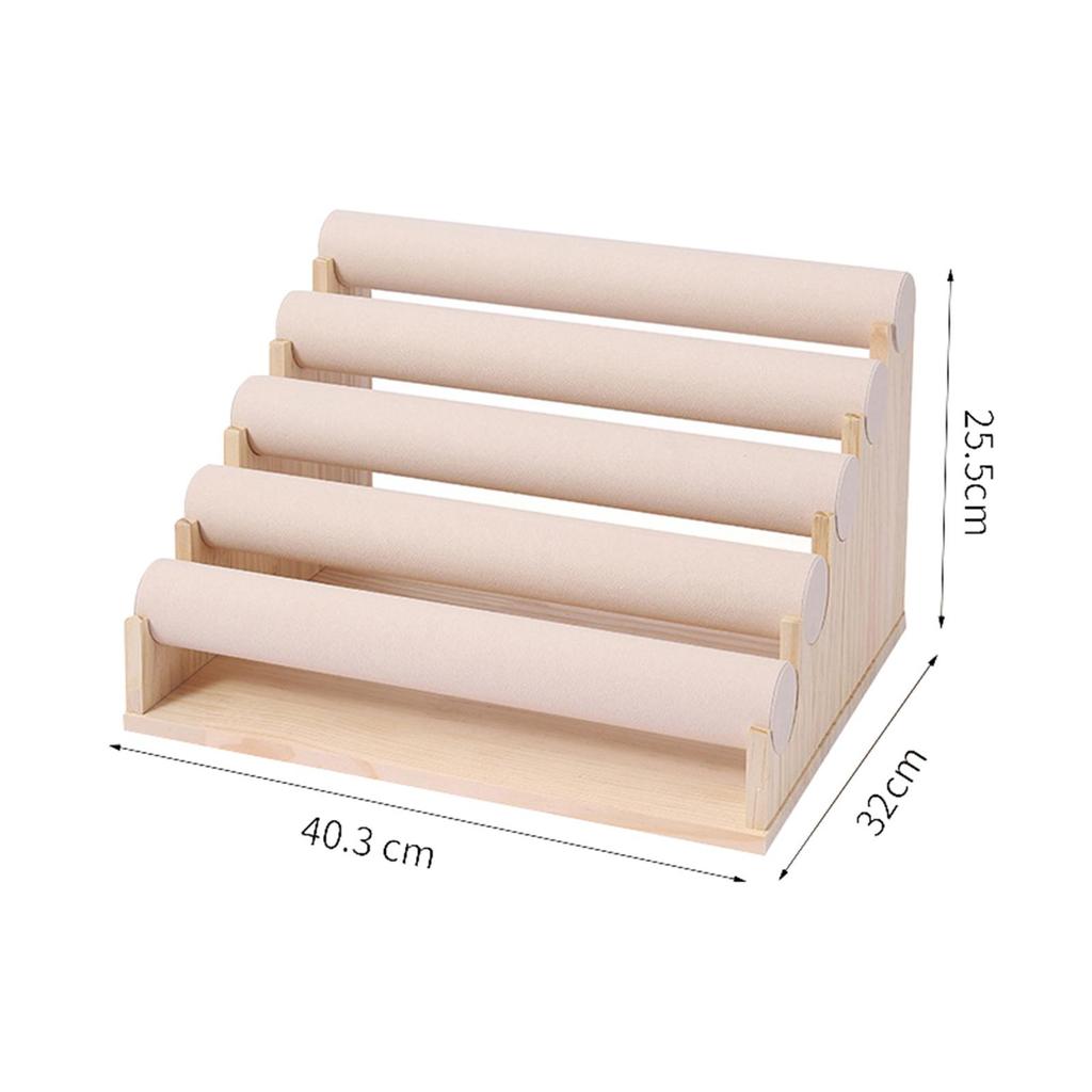 5 Layer Bracelet Holder Scratchproof Gift Removable Stable Wristwatch Rack Elegant Wood Watch
