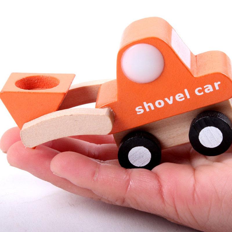 12PCS Set Mini Wooden Car Airplane Model Toy Simple Style Decoration Color Wooden Car Airplane Mini Educational Toy for Children