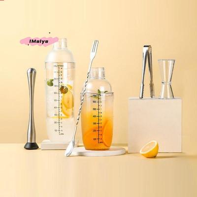 3/5/7Pcs Cocktail Shaker Set with Measuring Jiggers Hand Shaker Tools for Bartending Home Bar Mixed Drink Preparation