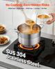 Stainless Steel Stock Pot, 11.4 L Stainless Steel Stockpot with Glass Lid, PFOA-Free, PFAS-Free, Compatible with Gas Stoves, Induction Cooktops,