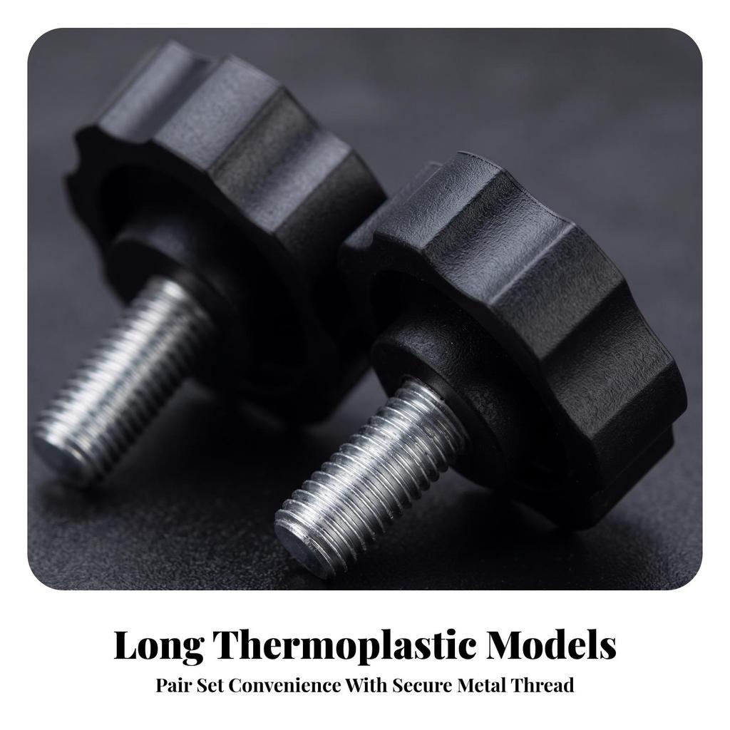 2 Pieces Tightening Knob with Threaded Stud Non-Slip Hand
