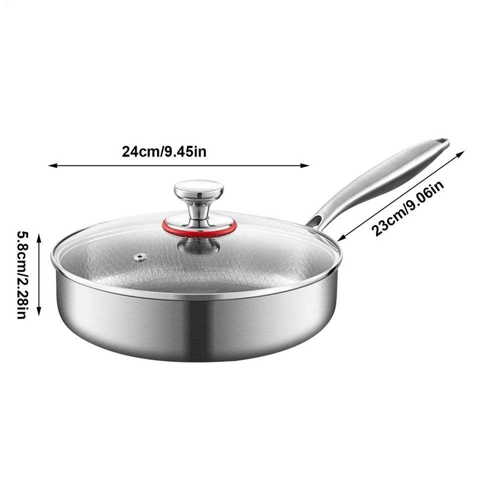Non Stick Frying Pans Cooking Steak Skillet Non-Stick Even-Heating Cookware Pot Stove Frying Pan With Lid For Kitchen Cooking