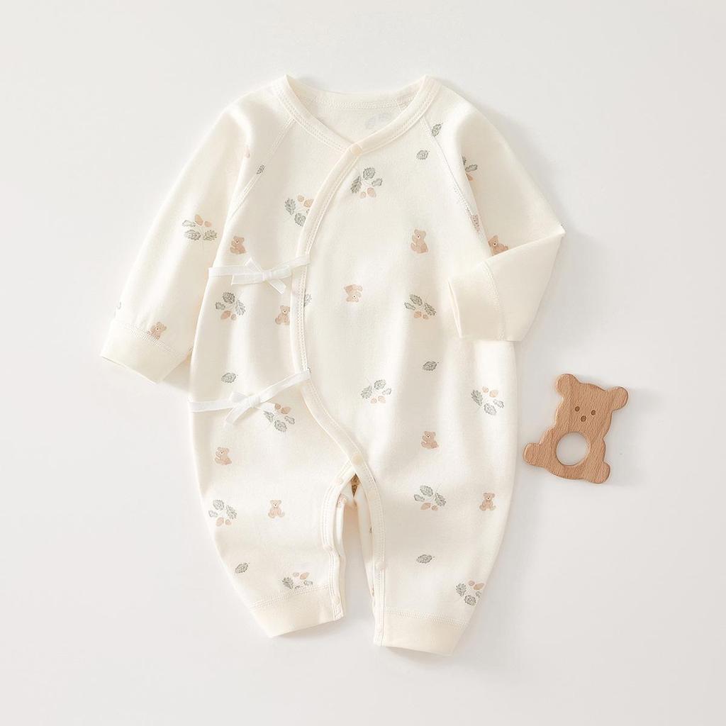 Newborn Pure Cotton Jumpsuit: All-Season Butterfly Romper for 0-6 Months