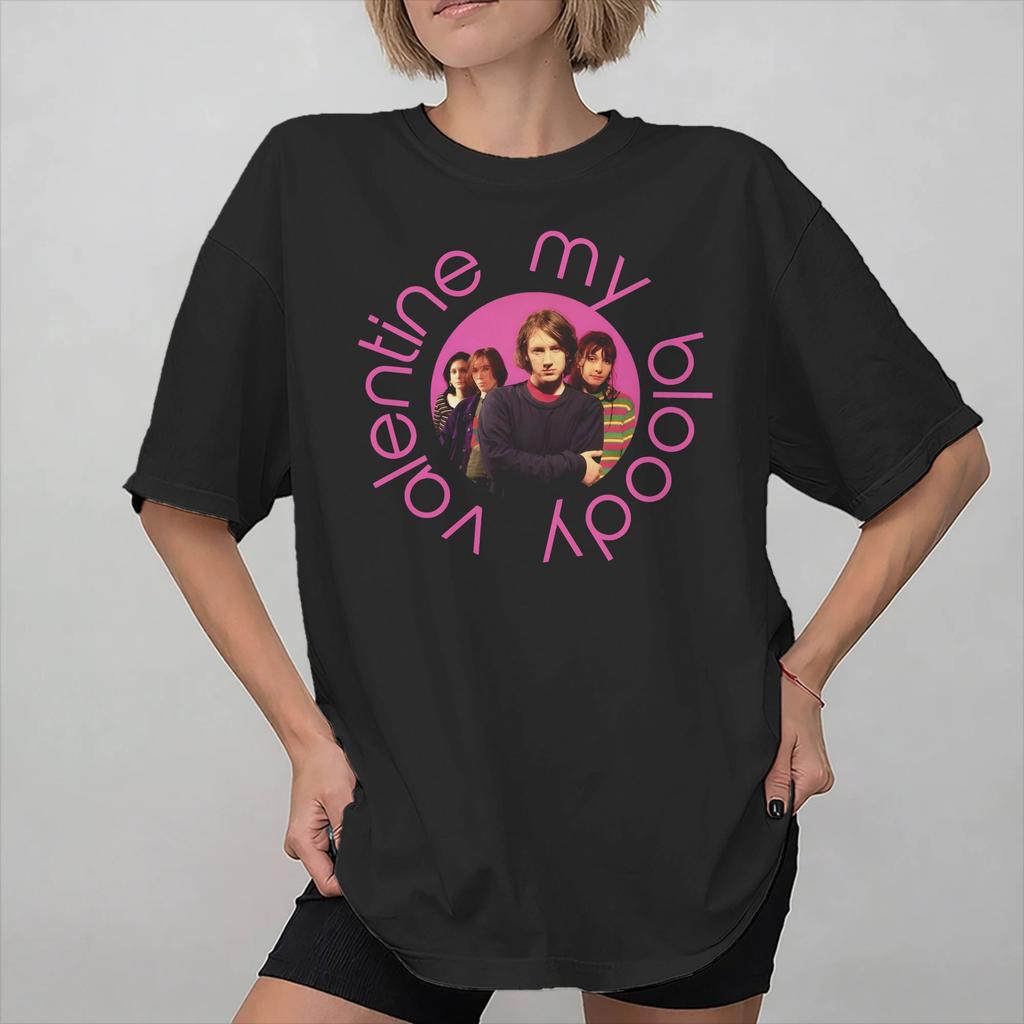Grafikdruck My Bloody Valentine mbv Band T-Shirt für Unisex Damen Reines Baumwoll-T-Shirts Kurzarm Kleidung