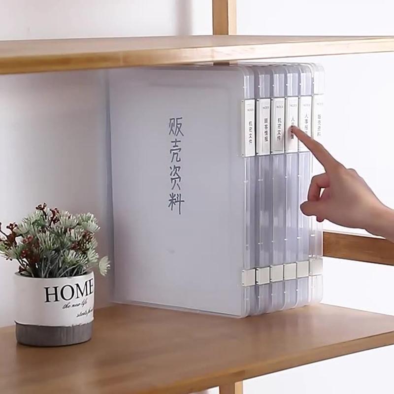 Portable A4 File Box Clear Document Storage for Case Portable Project for Case A4 Paper Organizer for Office Travel 12x9