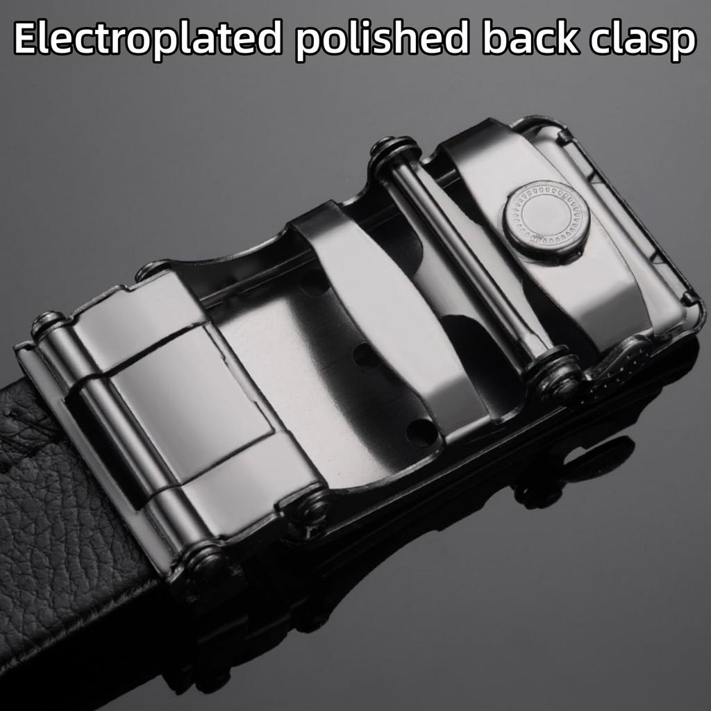 [Boobeen] Men's Ratchet Belt, Leather Belt for Men, Adjustable Cut, Perfect for Everyday UseOutdoorBusiness