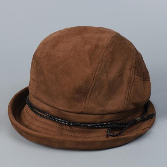 Lady Oversized Newsboy Hats Japanese Beret Hat Retro Paperboy Painter Beret Cap темно-коричневого