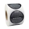 1.5 Inch 500Pcs/Roll Waterproof Candle Warning Label Candle Container Stickers