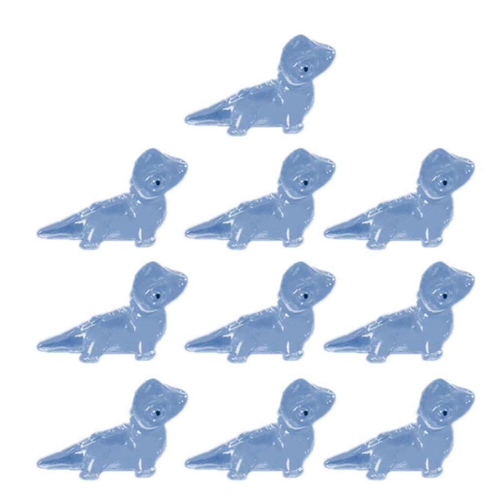 10Pcs Glowing in Dark Small Lizards Resins Miniatures Animal Figures Garden Landscape Potted Plant Decorations Ornaments