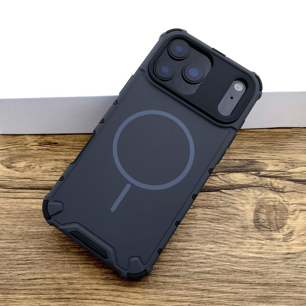 Shockproof Armor Magnetic Case For 17 Air 16 15 14 13 12 Pro Max Plus 16Pro 17Pro for Magsafe Wireless Charge Back Cover