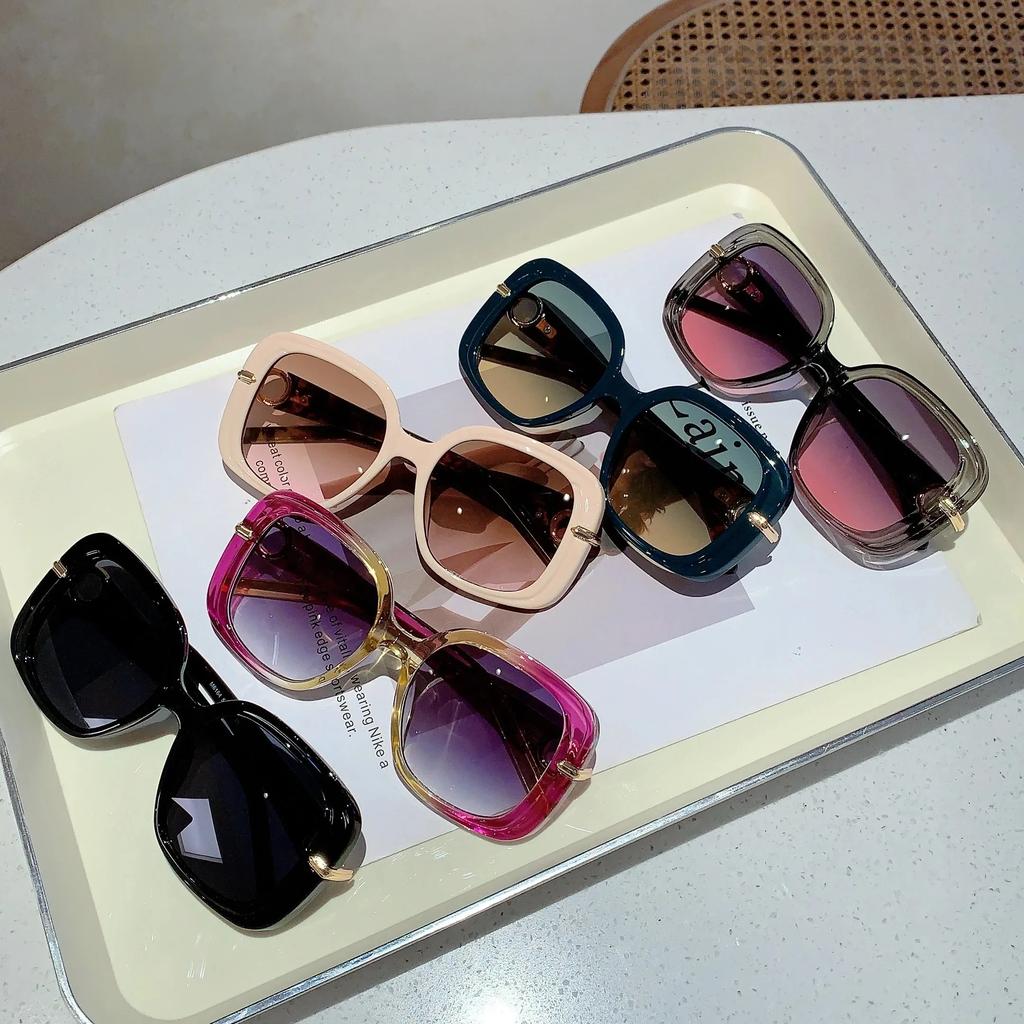 Fashionable Oval Sunglasses for Women Retro Large Frame Glasses Suitable for Women's Daily Wear Sunglasses for Women Sun Glasses