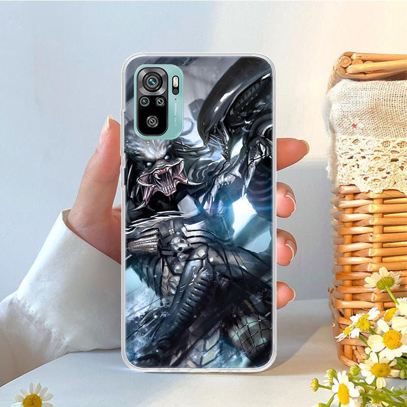 Alien Vs Predator Painted Soft Phone Case For Xiaomi Redmi Note 15 14 14S 13 12 Pro Plus 12S 11 11S 11E 10 10S 11T 5G Fundas Coq