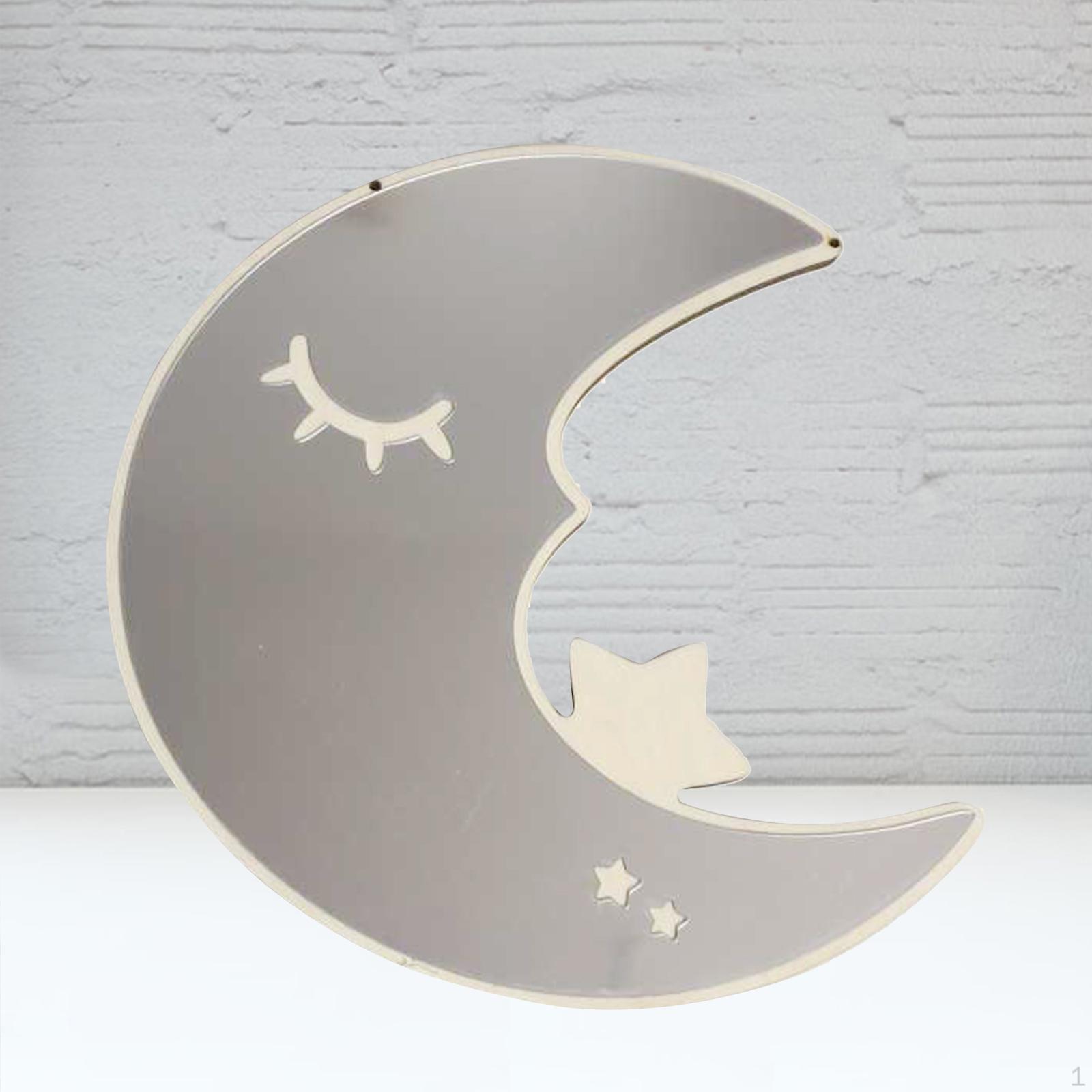 

Акриловые зеркальные настенные наклейки DIY креативное украшение мода трехмерная наклейка, Moon