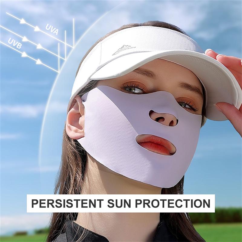 Eisseide Sonnenschutzmaske Damen Atmungsaktiv Dünne Sektion Hängeohr Typ Sport Sonnenschutz