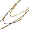 Les Trésors De Lily [P1736] - Artisanal 'Azuni' Multicolored Gold Long Necklace (handmade)